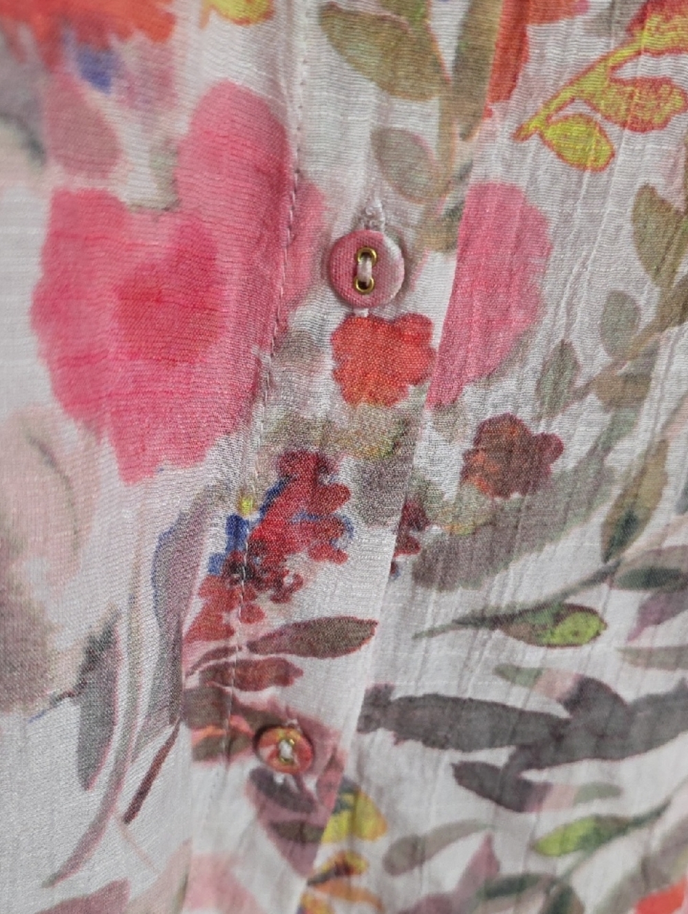 Zac And Rachael Woman Blouse Floral Button Up Lightweight Ruffle Accents 3X EUC - Picture 5 of 11